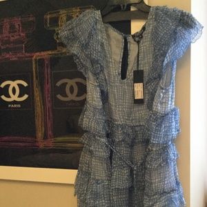 Love Sam Ruffle Mini dress with bead M